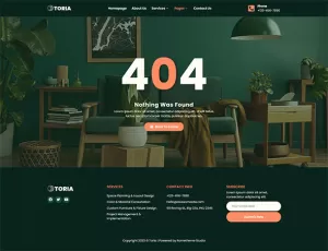 Toria - Interior Design Elementor Template Kit
