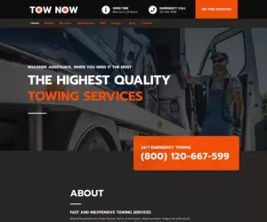 Tow Now - Towing Services Elementor Template Kit