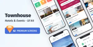 Townhouse Hotel Mobile App - UI-kit