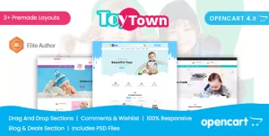 Toytown - Kids Clothing & Toys Opencart Theme