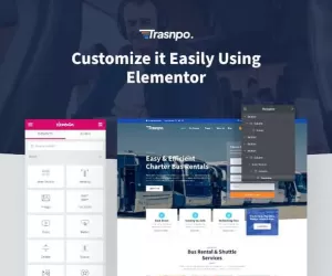 Transpo - Charter Bus Rental Company WordPress Elementor Template Kit