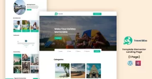 Travel Bliss - Tour and Travels Elementor Landing page
