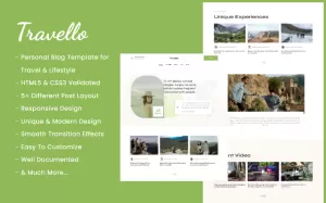 Travello  Personal Blog Template for Travel & Lifestyle