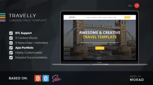 Travelly - Tourism & Agency HTML Landing Page