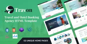 Travon - Tour and Hotel Booking HTML Template