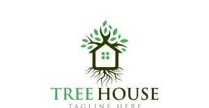 Tree House Eco Home Real Estate Logo - TemplateMonster