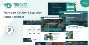 Trucker - Transport Courier & Logistics Figma Template