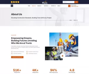 Tructo - Construction Service & Building Elementor Pro Template Kit