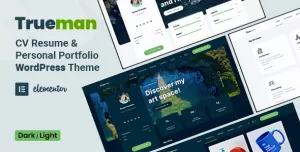 Trueman - CV Resume WordPress Theme