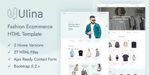 Ulina - Fashion Ecommerce Responsive HTML Template
