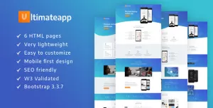 ULTIMATEAPP – A Lightweight & Modern App Landing Template