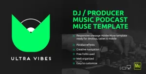 Ultra Vibes - DJ / Producer Podcast Muse Template