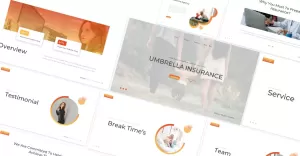 Umbrella Insurance Powerpoint Template - TemplateMonster
