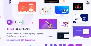Unice - Creative Agency & Business Multipurpose Vue Js NuxtJs Template