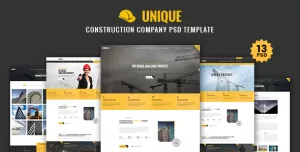 UNIQUE - Construction Company PSD Template