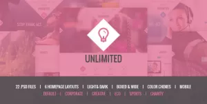 Unlimited - Responsive Multipurpose PSD Template