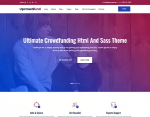 Upcrowdfund- Html And Sass Crowdfunding Website Template