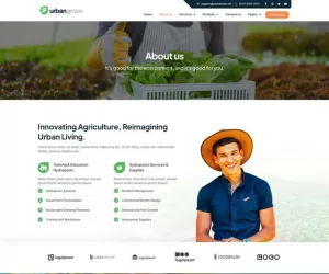 UrbanGrove - Hydroponic & Agriculture Elementor Template Kit