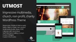 Utmost - Multimedia Church Non Profit Charity WordPress Theme ...