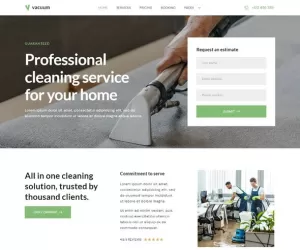 Vacuum - Cleaning Services Company Elementor Template Kit