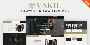 VAKIL - Lawyers Attorneys and Law Firm PSD Template