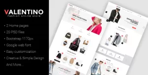 Valentino - Multipurpose eCommerce PSD Template