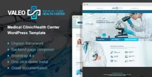 Valeo - health center and hospital WordPress Theme