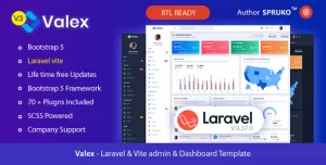Valex – Laravel Vite Admin and Dashboard Template