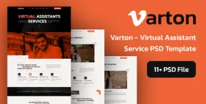 Varton - Virtual Assistant Service PSD Template