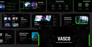 Vasco - Esport Gaming Powerpoint Template - TemplateMonster