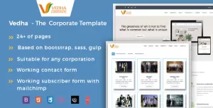 Vedha - Corporate HTML template