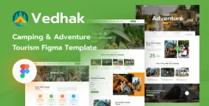 Vedhak - Adventure Tours and Travel Figma Template