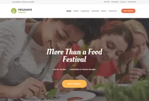 VegaDays - Vegetarian Food Festival or Event WordPress Theme