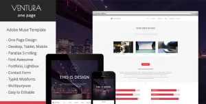 Ventura - Parallax One Page Muse Template