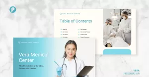 Vera – clear blue sky minimalist medical clinic profile presentation