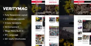 VerityMag - Creative News/Magazine Joomla Template