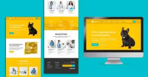 Veterinary Landing Pages Concept PSD Template