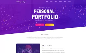 Vicky –Portfolio Landing Page Adobe XD PSD Template