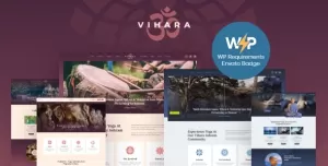 Vihara  Ashram Oriental Buddhist Temple WordPress Theme + RTL