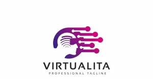 Virtual Human Network Logo Template