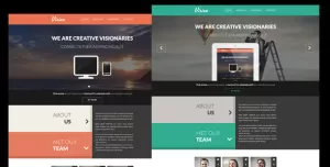 Vision - Flat One Page PSD Portfolio Template