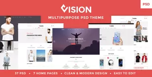 Vision - Multipurpose Store  Portfolio  Blog PSD Template