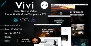 Vivi - Video Production & Movie React Next Template