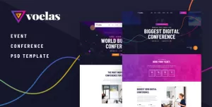 Voelas - Modern Event & Conference Organization PSD Template