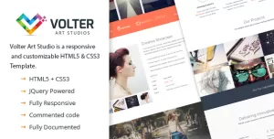 Volter Art Studio  Responsive One Page HTML5 & CSS3
