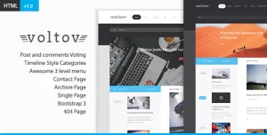 Voltov - Blog and Magzine HTML Template