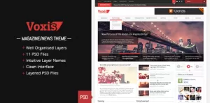 Voxis - Magazine / News PSD template