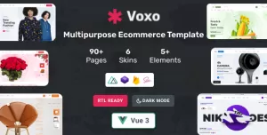 Voxo - Multipurpose Vue Js Ecommerce Template Admin + Email + Invoice Template