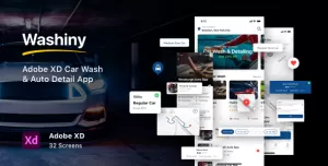 Washiny - Adobe XD Car Wash & Auto Detail App