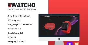 Watcho - One Product Shopify 2.0 Theme - TemplateMonster